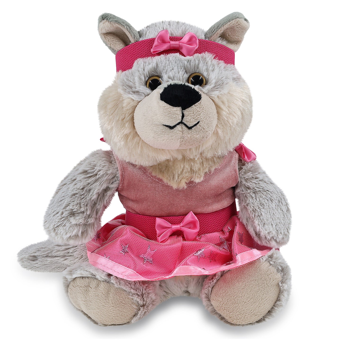 SUPER-SOFT PLUSH - SITTING WOLF BALLERINA