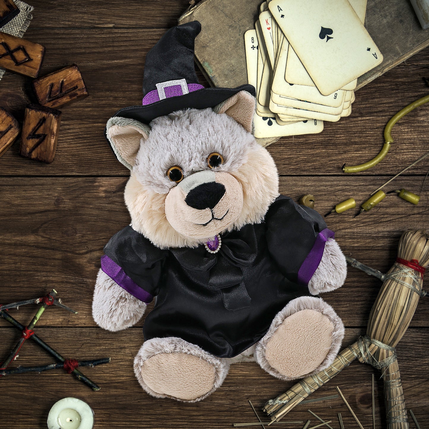 SUPER-SOFT PLUSH - SITTING WOLF WITCH