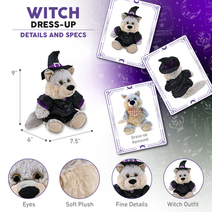 SUPER-SOFT PLUSH - SITTING WOLF WITCH