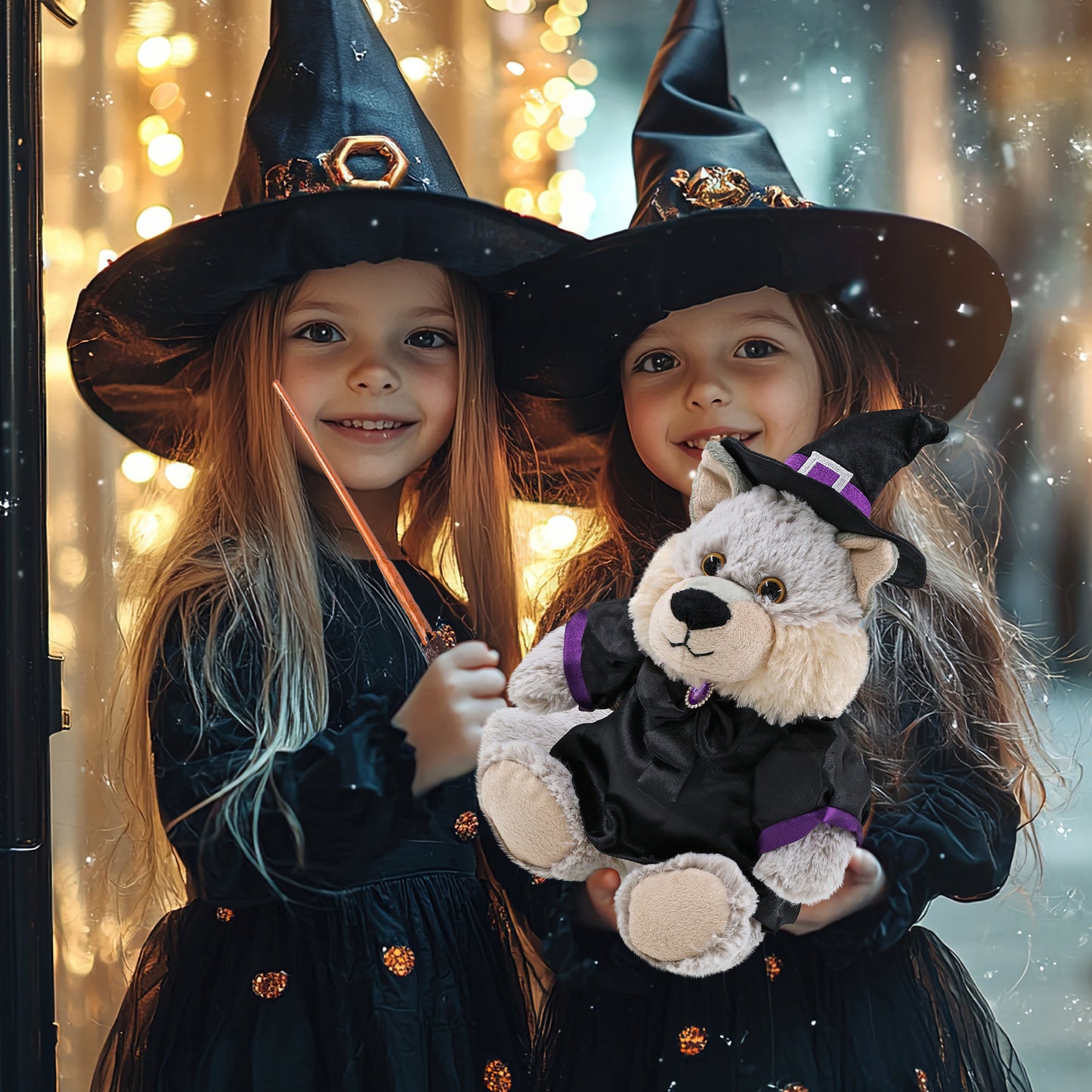 SUPER-SOFT PLUSH - SITTING WOLF WITCH