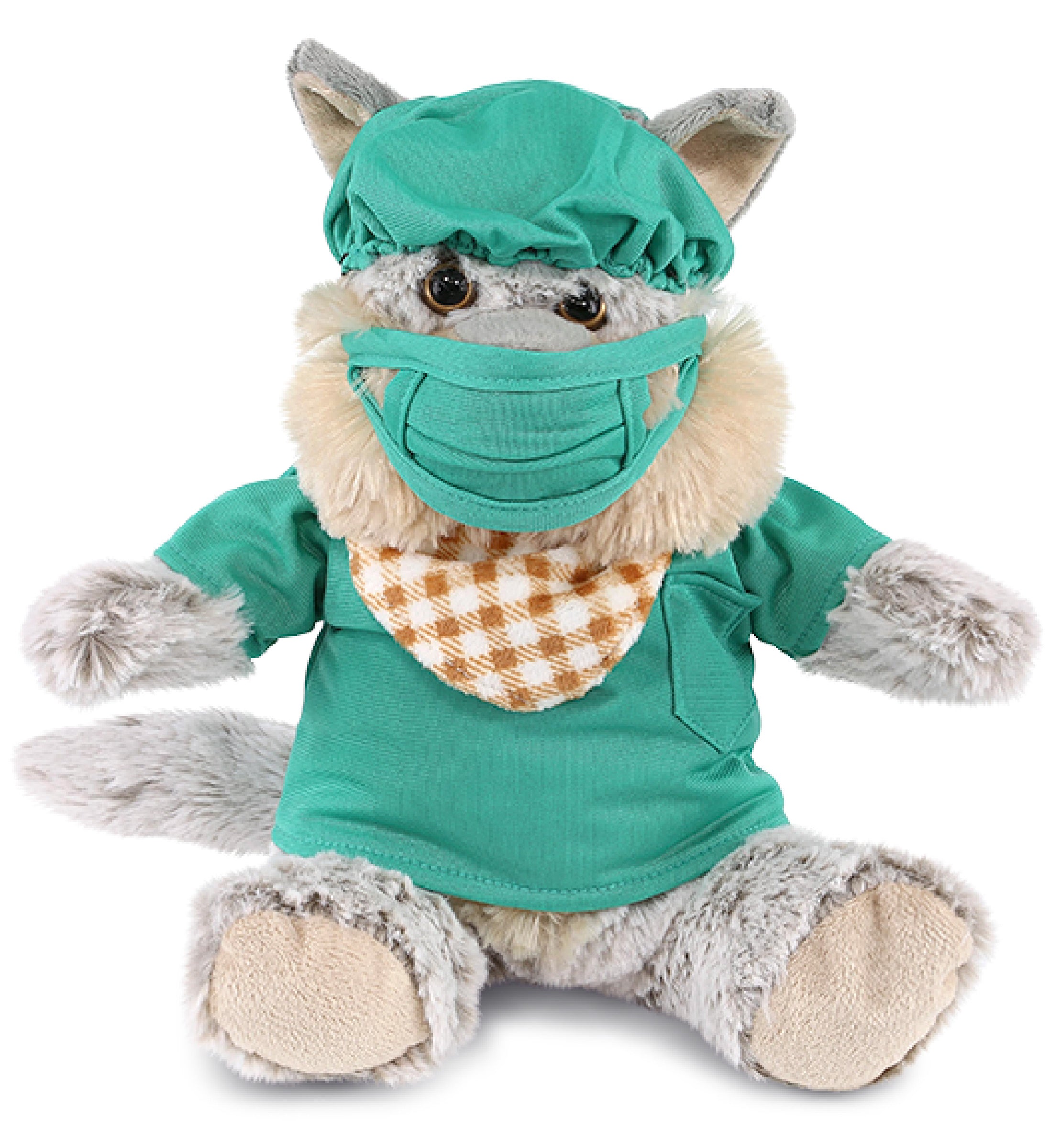 PLUSH DOCTOR - SUPER-SOFT PLUSH - SITTING WOLF
