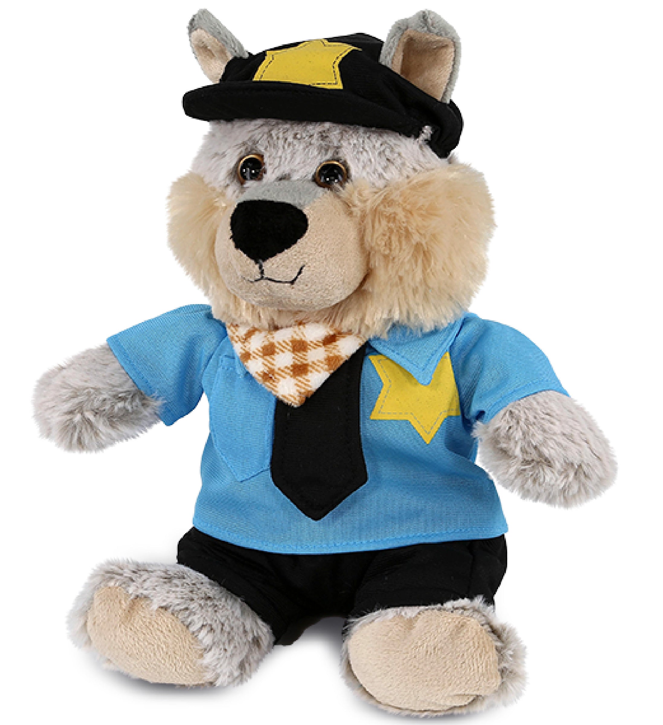 PLUSH POLICE - SUPER-SOFT PLUSH - SITTING WOLF