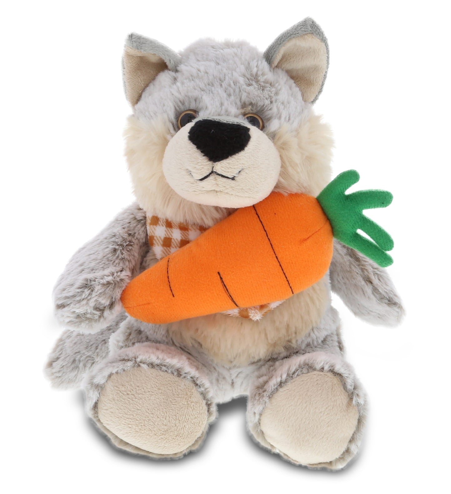 PLUSH CARROT - SUPER-SOFT PLUSH - SITTING WOLF