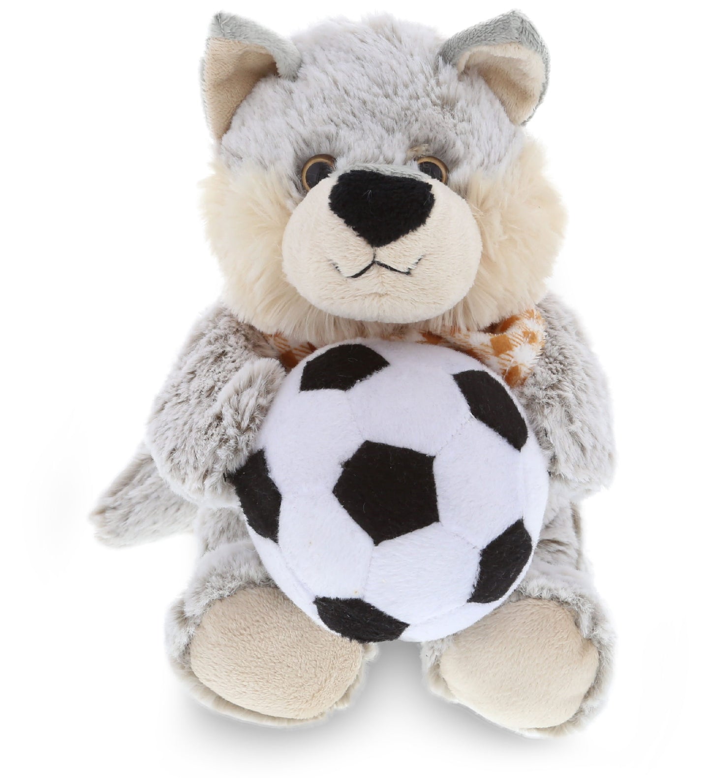 PLUSH SOCCER BALL - SUPER-SOFT PLUSH - SITTING WOLF