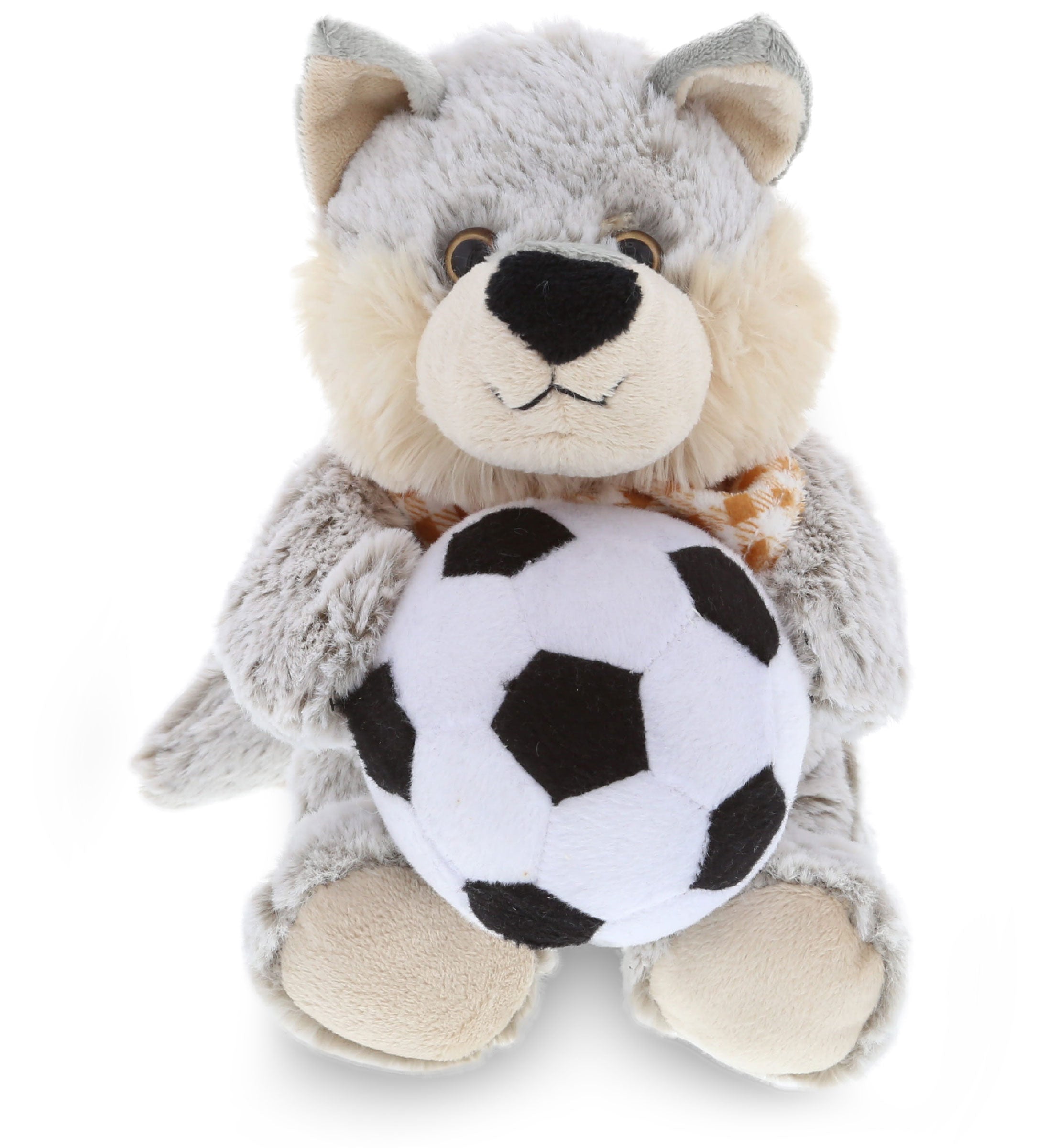 PLUSH SOCCER BALL - SUPER-SOFT PLUSH - SITTING WOLF
