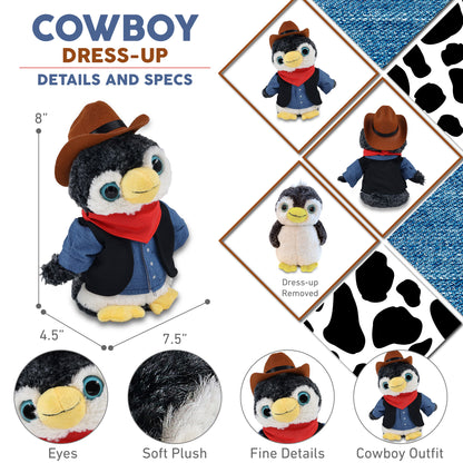 SUPER-SOFT PLUSH - PENGUIN COWBOY DRESS UP