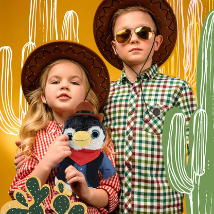 SUPER-SOFT PLUSH - PENGUIN COWBOY DRESS UP