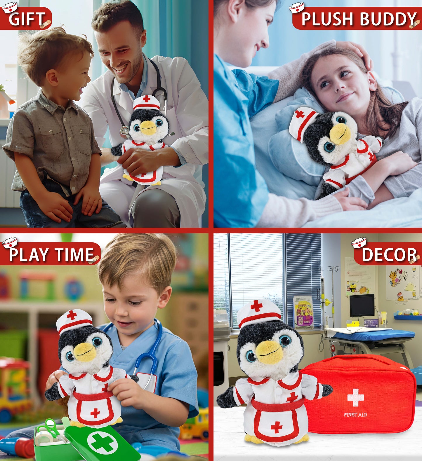 SUPER-SOFT PLUSH - PENGUIN NURSE DRESS UP