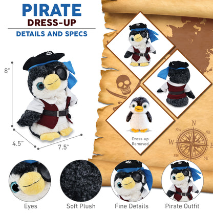 SUPER-SOFT PLUSH - PENGUIN WITH PIRATE DRESS UP
