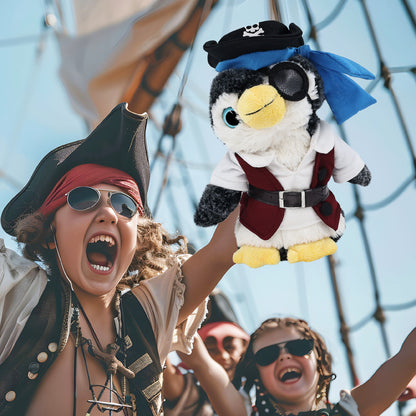 SUPER-SOFT PLUSH - PENGUIN WITH PIRATE DRESS UP