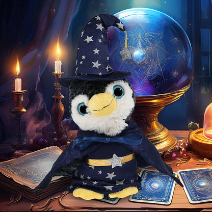 SUPER-SOFT PLUSH - PENGUIN WITH WIZARD DRESS UP
