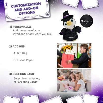 SUPER-SOFT PLUSH - PENGUIN WITH WITCH DRESS UP