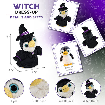 SUPER-SOFT PLUSH - PENGUIN WITH WITCH DRESS UP