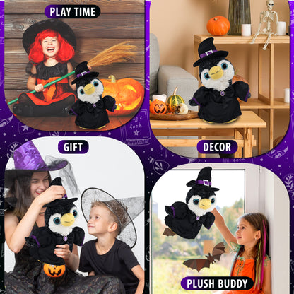 SUPER-SOFT PLUSH - PENGUIN WITH WITCH DRESS UP