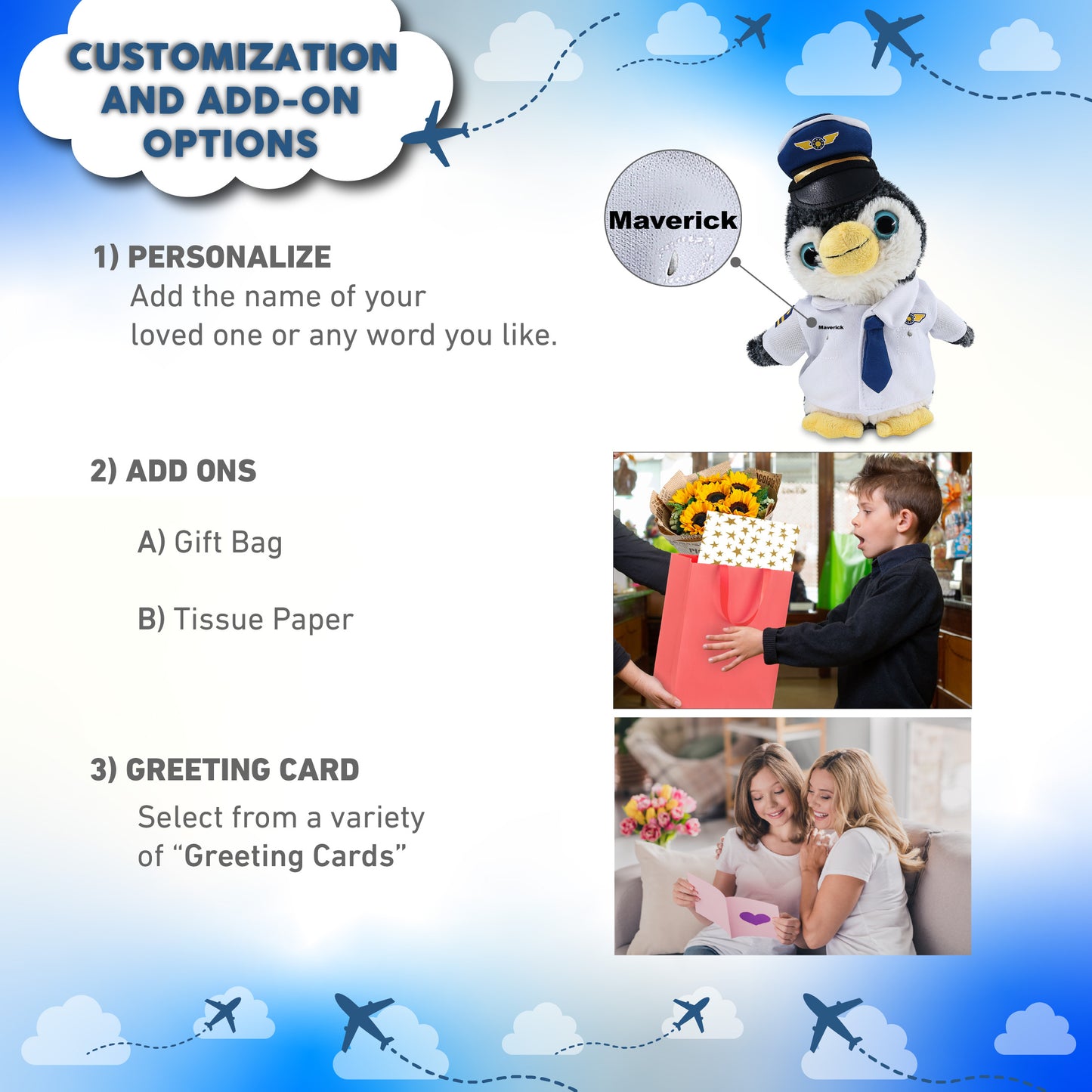 SUPER-SOFT PLUSH - PENGUIN WITH PILOT DRESS UP