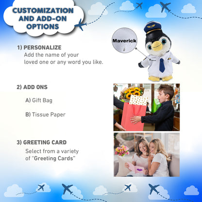 SUPER-SOFT PLUSH - PENGUIN WITH PILOT DRESS UP