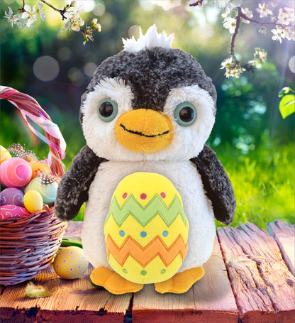 DolliBu Super Soft Cute Penguin with Yellow Easter Egg Plush Toy - 18 Inches