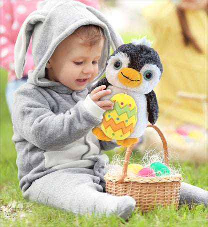 DolliBu Super Soft Cute Penguin with Yellow Easter Egg Plush Toy - 18 Inches