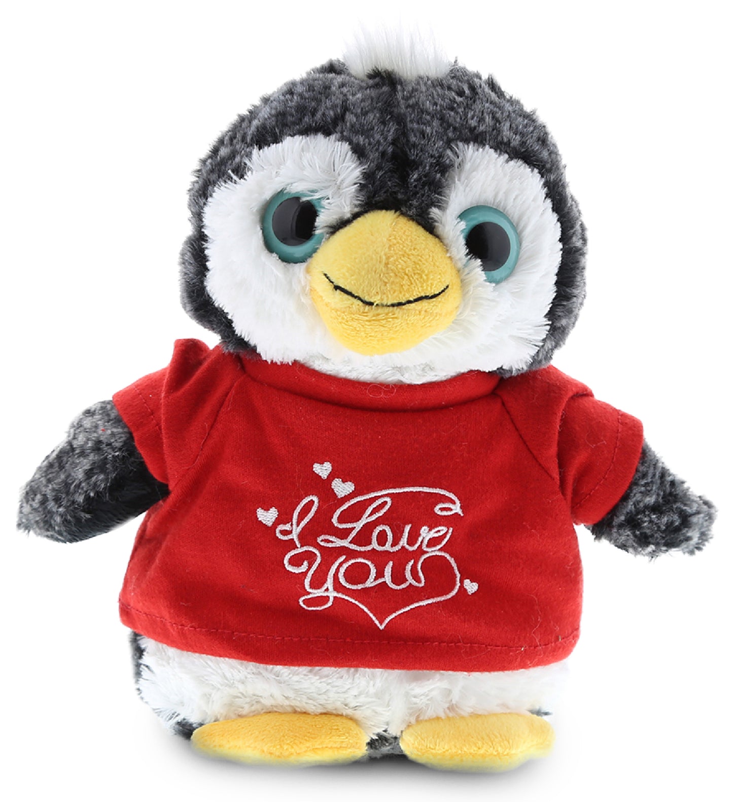 PLUSH I LOVE YOU RED SHIRT- SUPER-SOFT PLUSH - PENGUIN