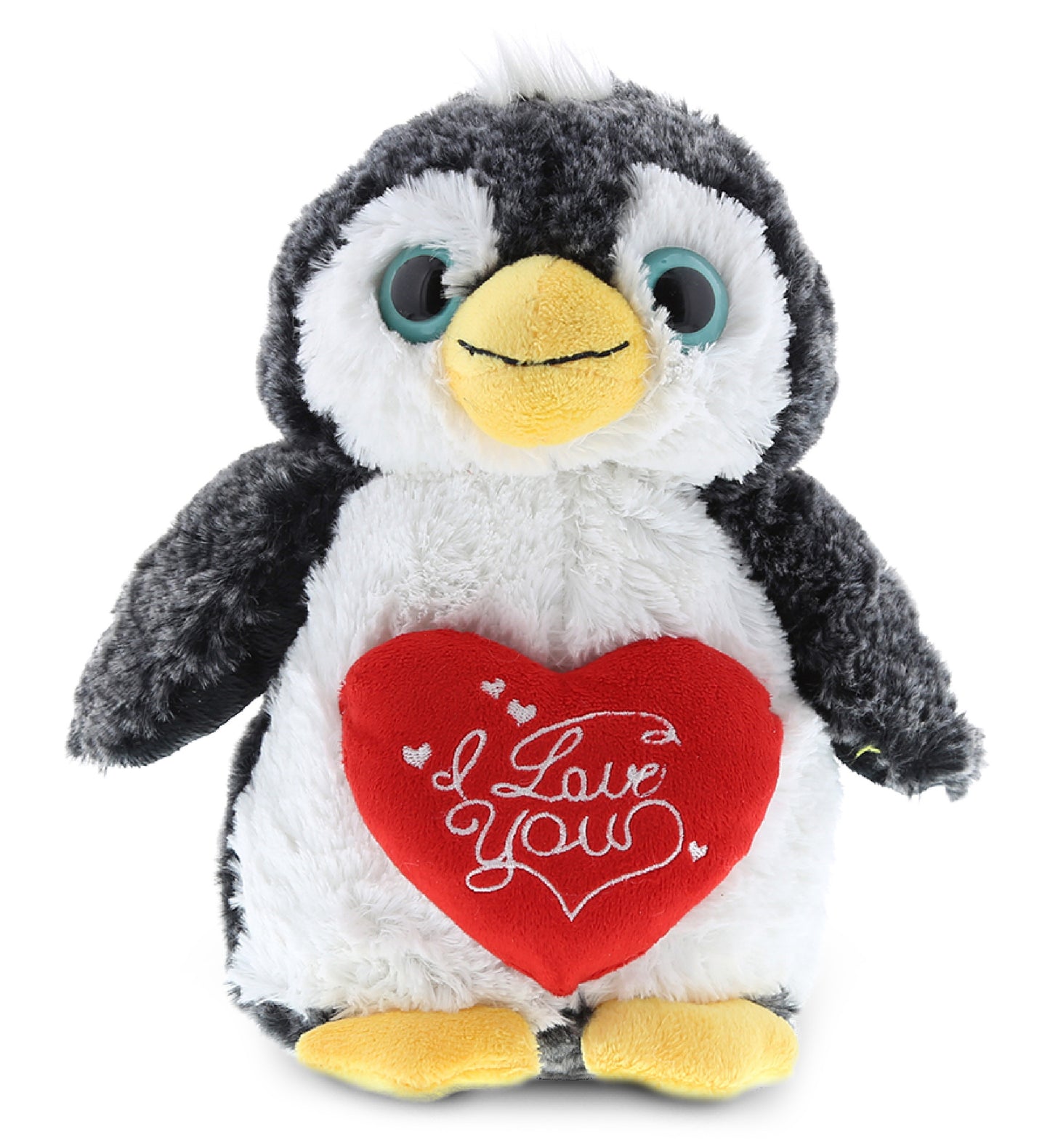 PLUSH I LOVE YOU RED HEART - SUPER-SOFT PLUSH - PENGUIN