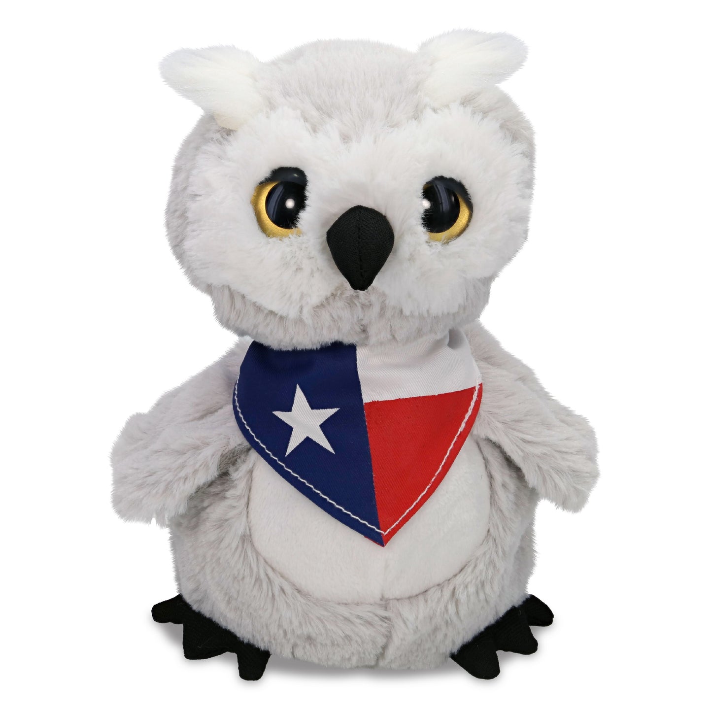 SUPER-SOFT PLUSH - OWL WITH TEXAS FLAG BANDANA