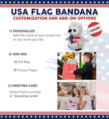 SUPER-SOFT PLUSH - OWL WITH USA FLAG BANDANA