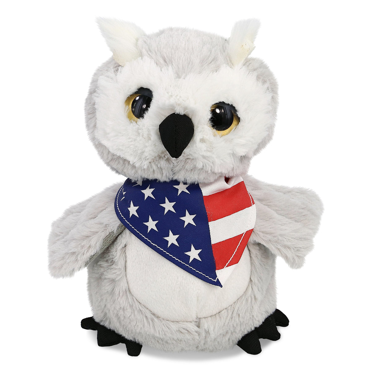 SUPER-SOFT PLUSH - OWL WITH USA BANDANA