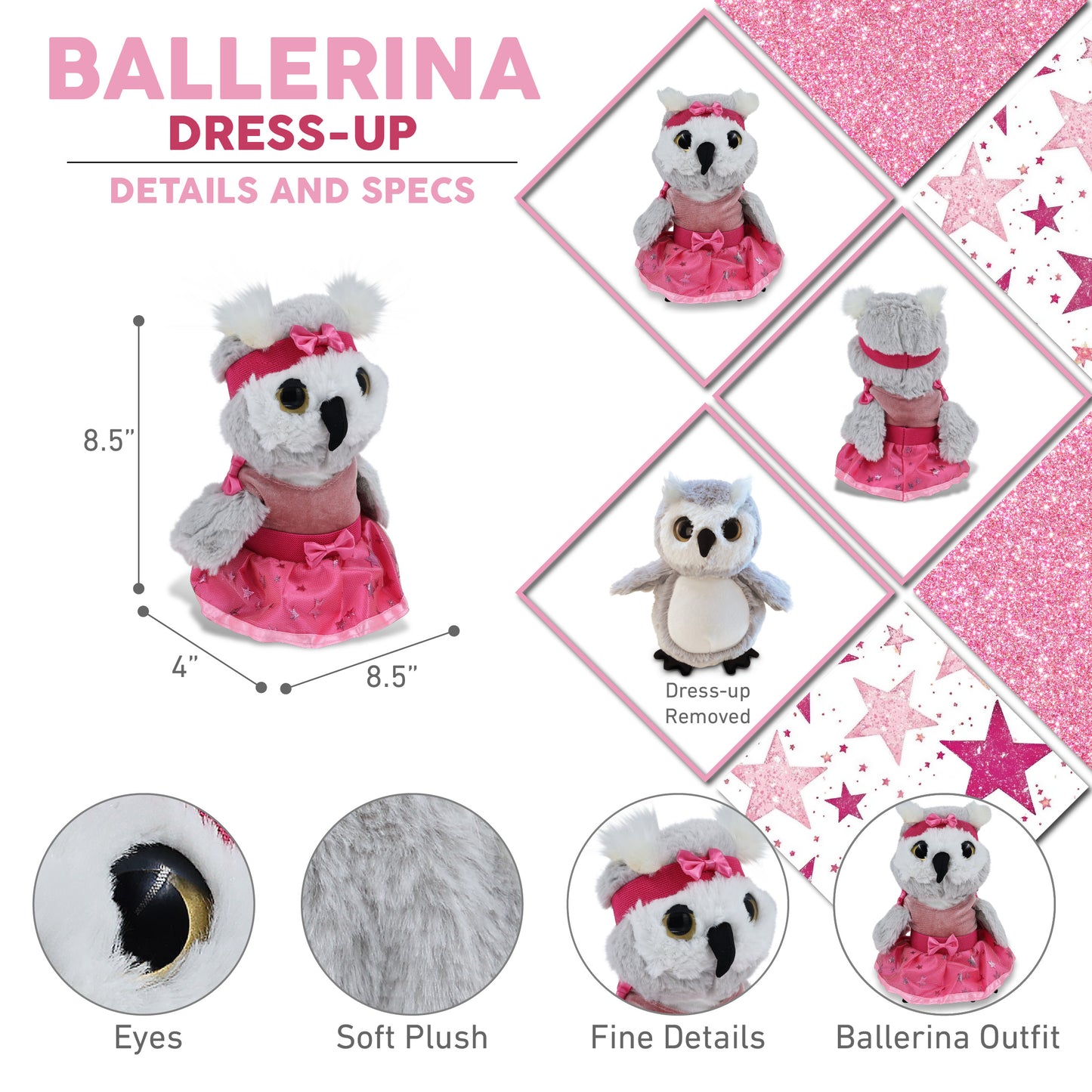 SUPER-SOFT PLUSH - OWL BALLERINA