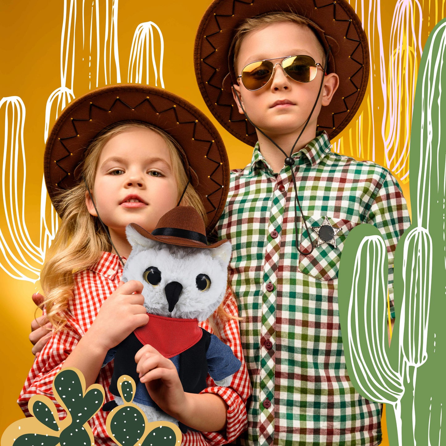 SUPER-SOFT PLUSH - OWL COWBOY DRESS UP