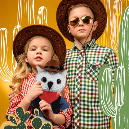 SUPER-SOFT PLUSH - OWL COWBOY DRESS UP