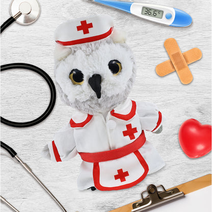 SUPER-SOFT PLUSH - OWL With NURSE Dress-Up