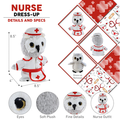 SUPER-SOFT PLUSH - OWL With NURSE Dress-Up
