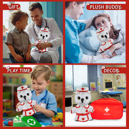 SUPER-SOFT PLUSH - OWL With NURSE Dress-Up