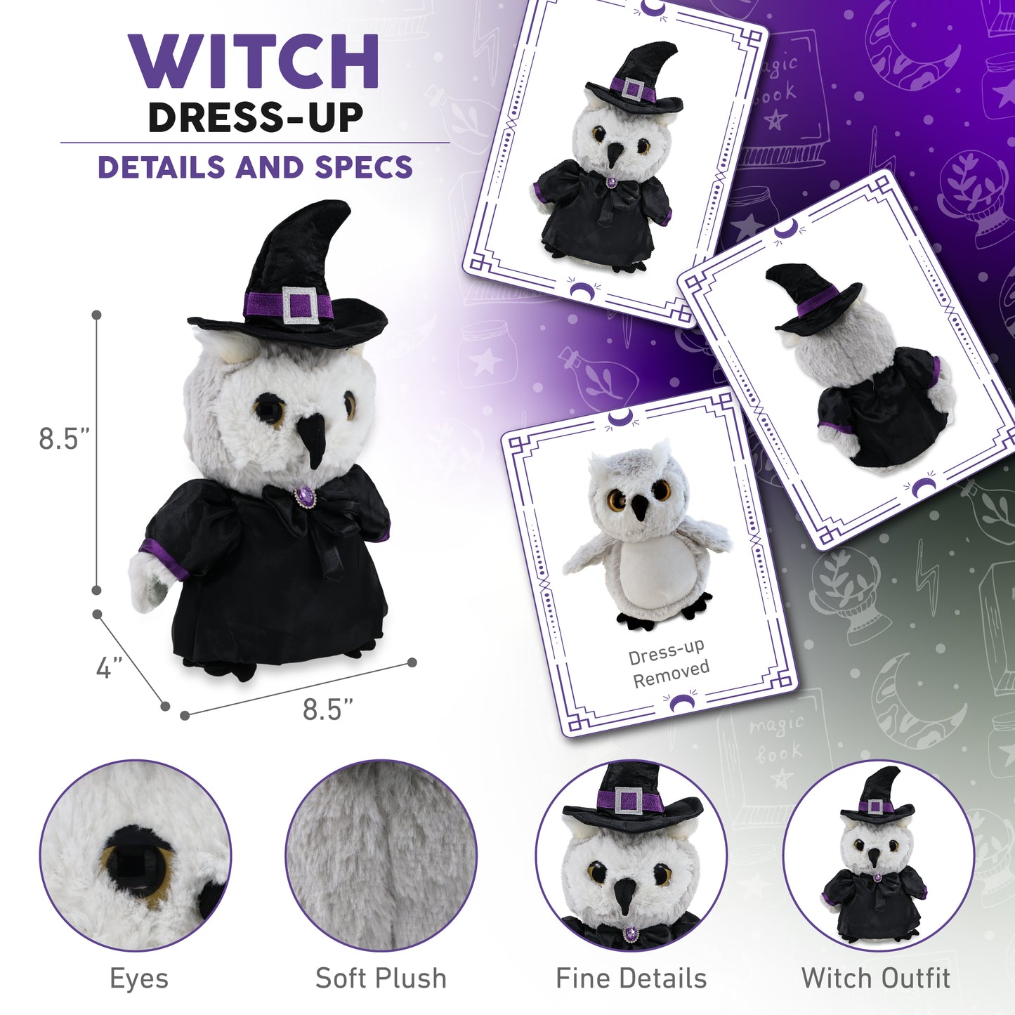 SUPER-SOFT PLUSH - OWL WITCH