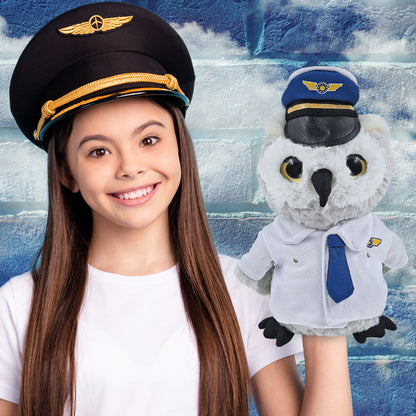 SUPER-SOFT PLUSH - OWL WITH PILOT DRESS UP