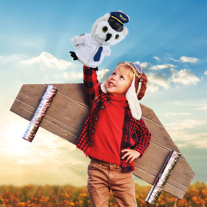 SUPER-SOFT PLUSH - OWL WITH PILOT DRESS UP