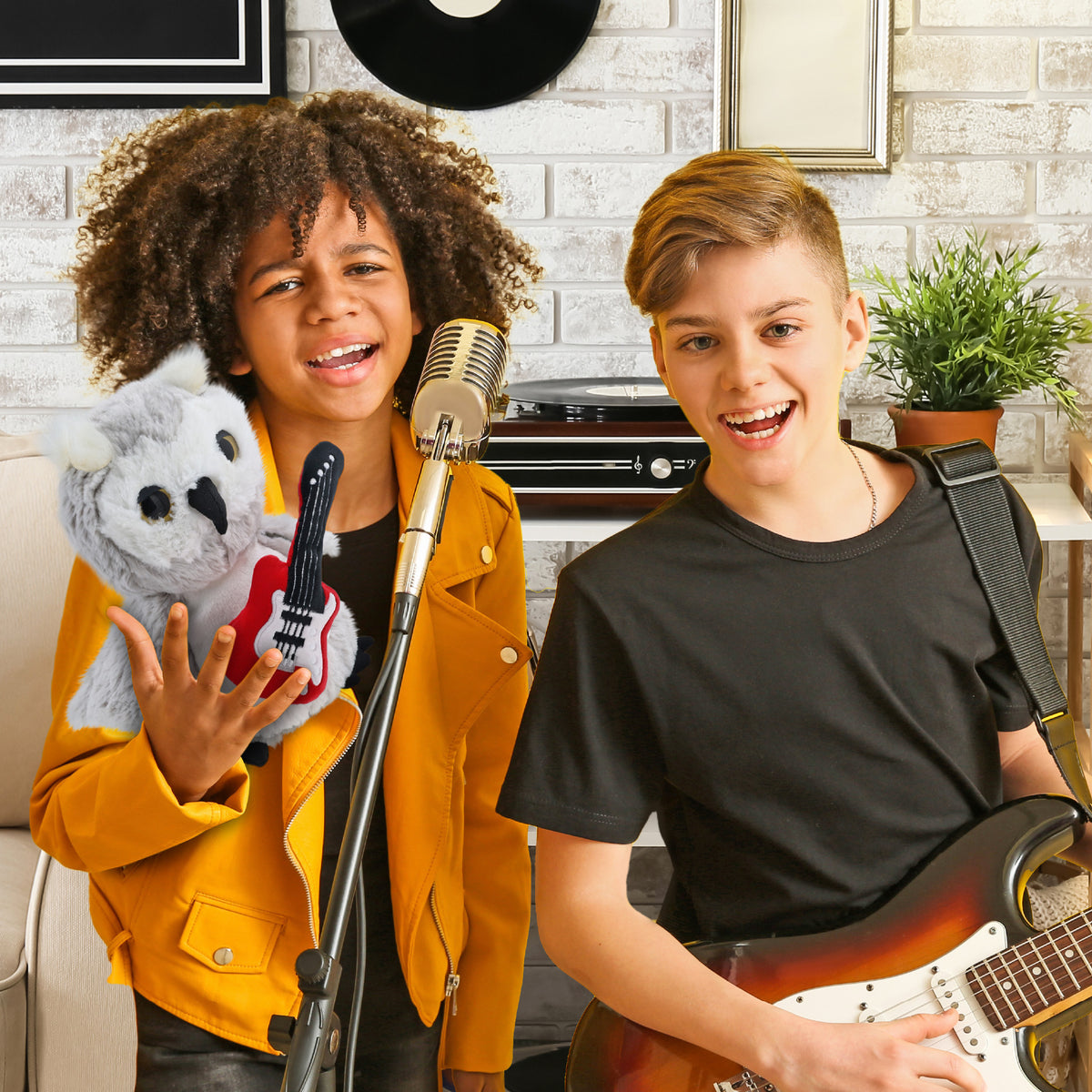 SUPER-SOFT PLUSH - OWL WITH GUITAR ADD ON