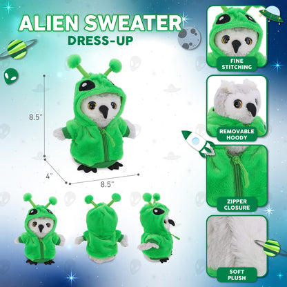 SUPER-SOFT PLUSH - OWL WITH ALIEN SWEATER