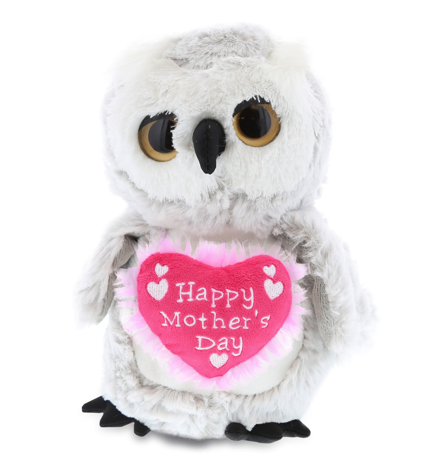 PLUSH MOTHERS DAY HEART - SUPER-SOFT PLUSH - OWL