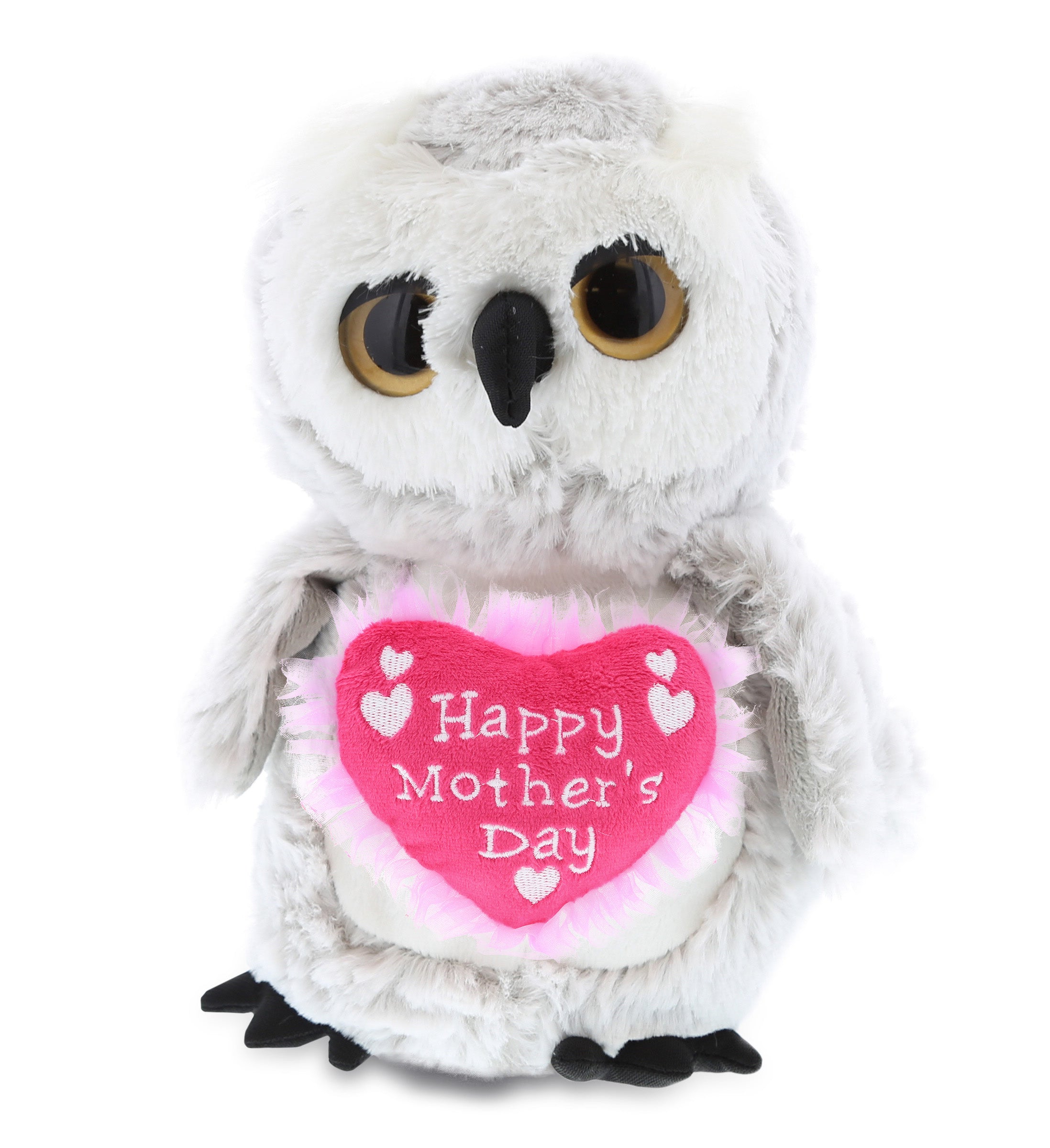 PLUSH MOTHERS DAY HEART - SUPER-SOFT PLUSH - OWL