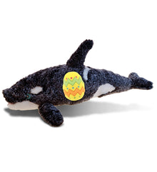 DolliBu Super Soft Killer Whale with Yellow Easter Egg Plush Toy - 18 Inches
