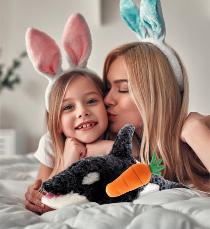 DolliBu Happy Easter Super Soft Plush Killer Whale with Carrot Plush - 18 Inch