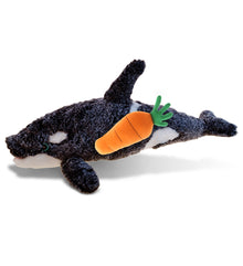 DolliBu Happy Easter Super Soft Plush Killer Whale with Carrot Plush - 18 Inch