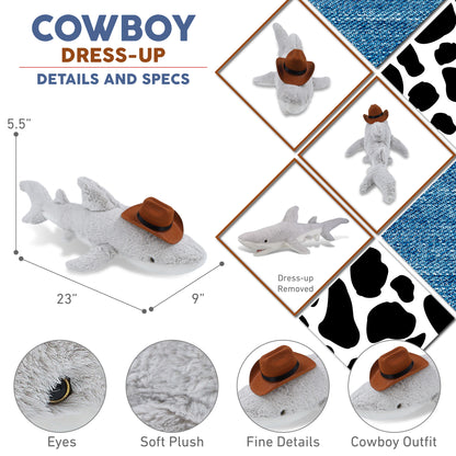 SUPER-SOFT PLUSH - SHARK COWBOY DRESS UP