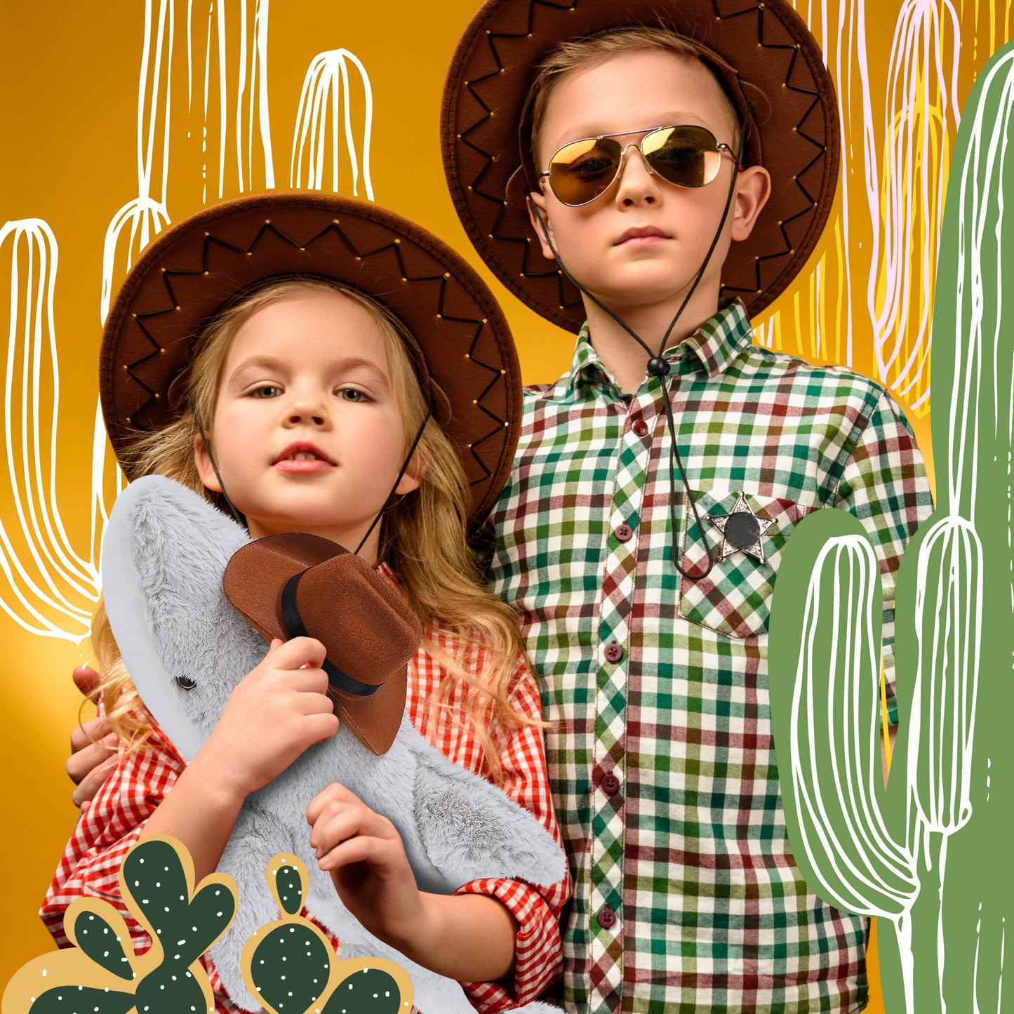 SUPER-SOFT PLUSH - SHARK COWBOY DRESS UP