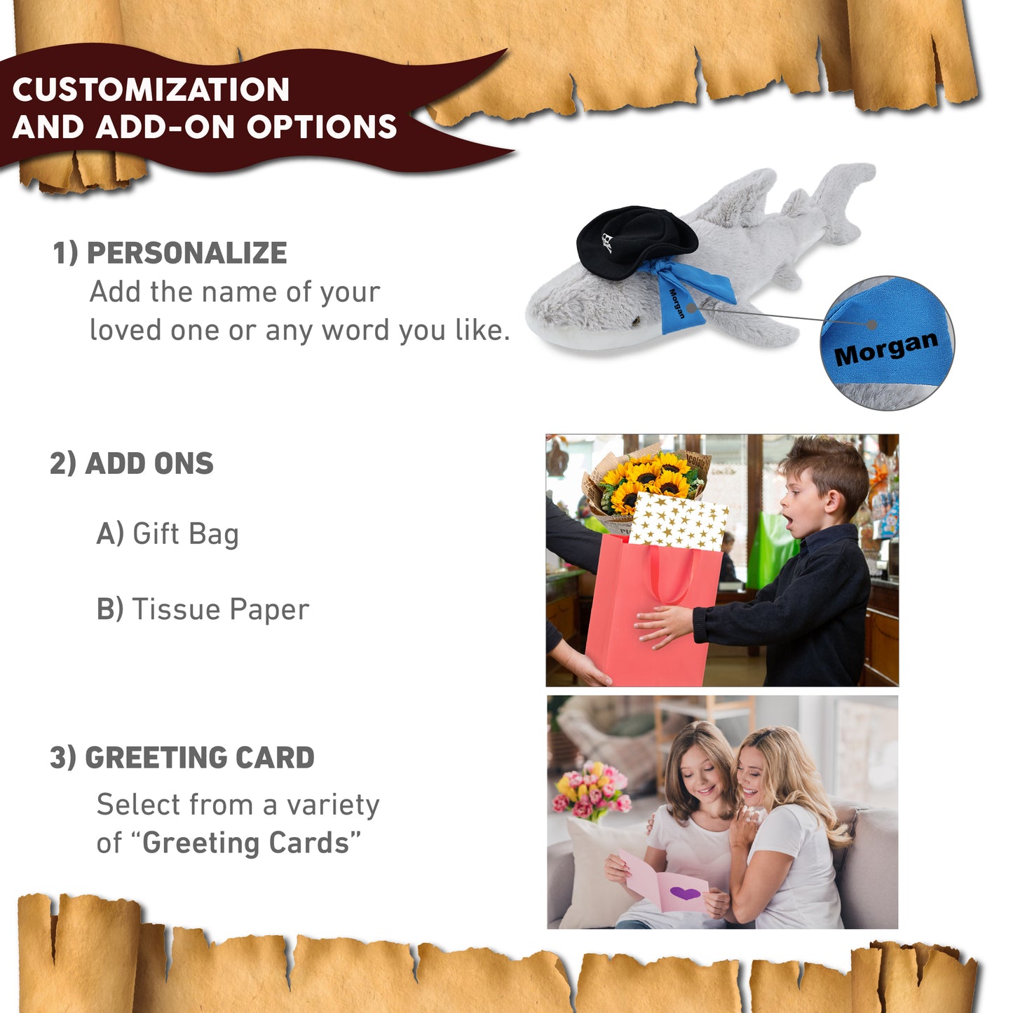 SUPER-SOFT PLUSH - SHARK WITH PIRATE DRESS UP