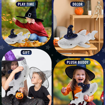 SUPER-SOFT PLUSH - SHARK WITH WIZARD DRESS UP