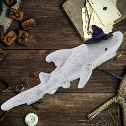 SUPER-SOFT PLUSH - SHARK WITH WITCH DRESS UP