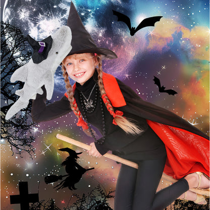 SUPER-SOFT PLUSH - SHARK WITH WITCH DRESS UP