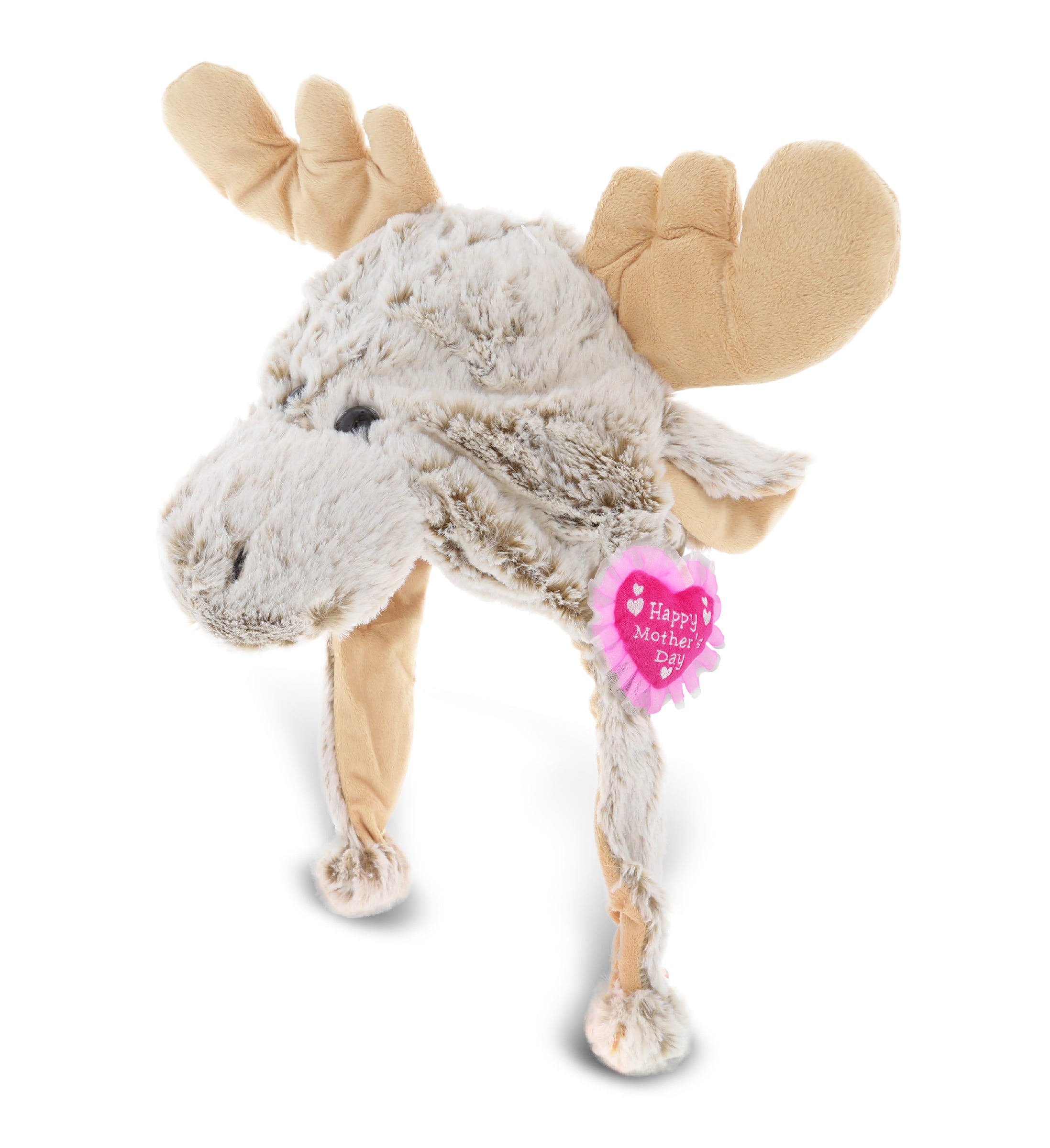 PLUSH MOTHERS DAY HEART - SUPER-SOFT PLUSH HAT - MOOSE